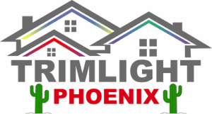 Trimlight Phoenix logo with rooftops and cacti